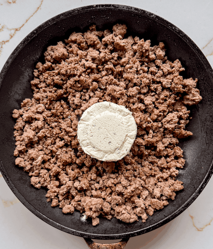 boursin and ground beef for french onion beef sliders