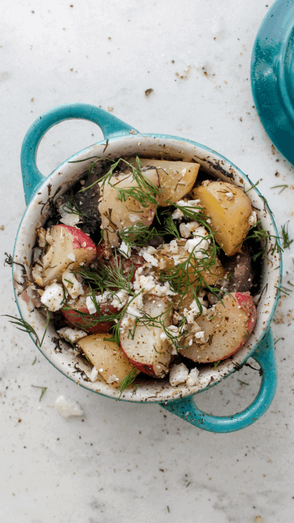 cocotte of greek lemon potatoes