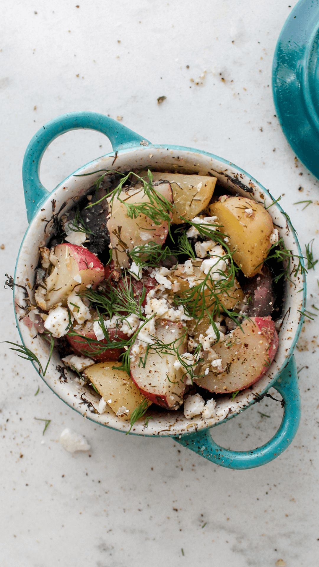 cocotte of greek lemon potatoes