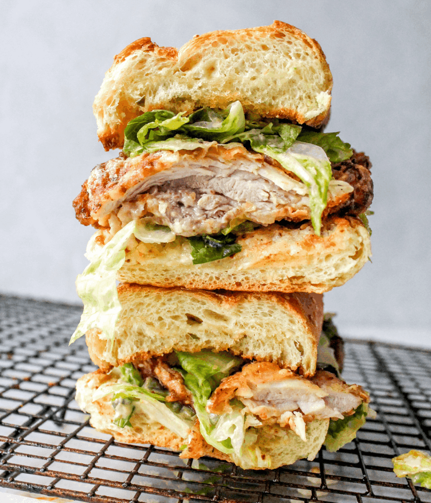 stacked Buttermilk Fried Chicken Sandwich
