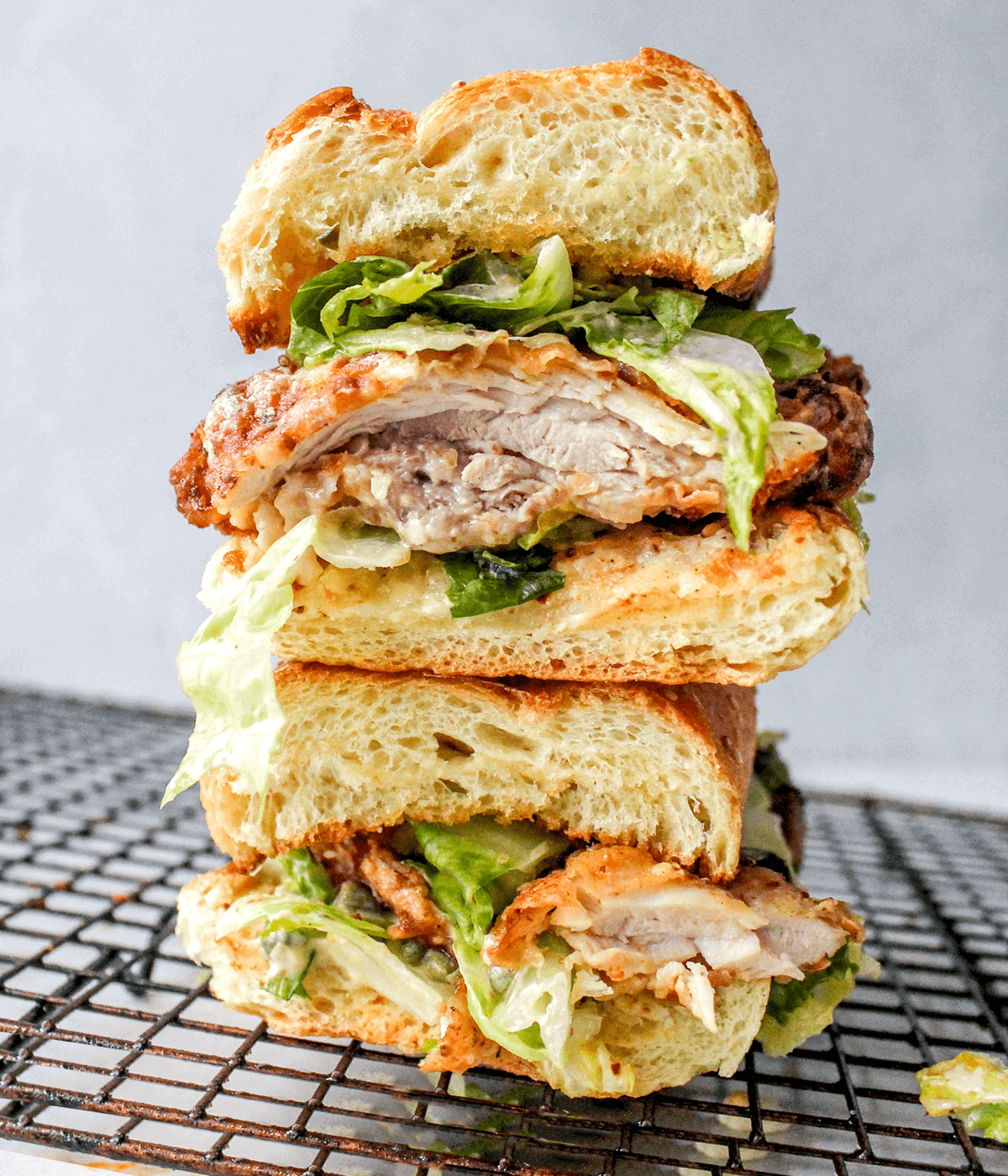 stacked Buttermilk Fried Chicken Sandwich