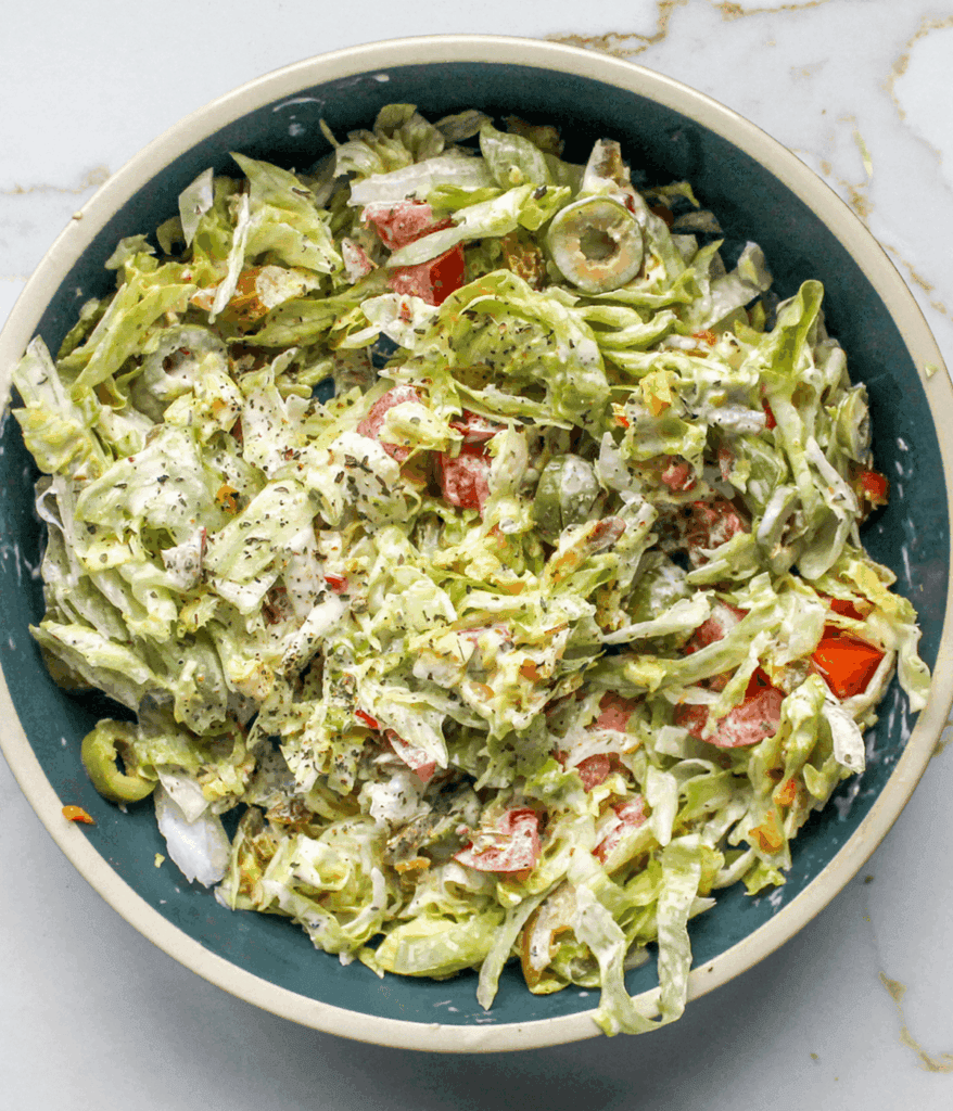 chopped iceberg for turkey grinder sandwich