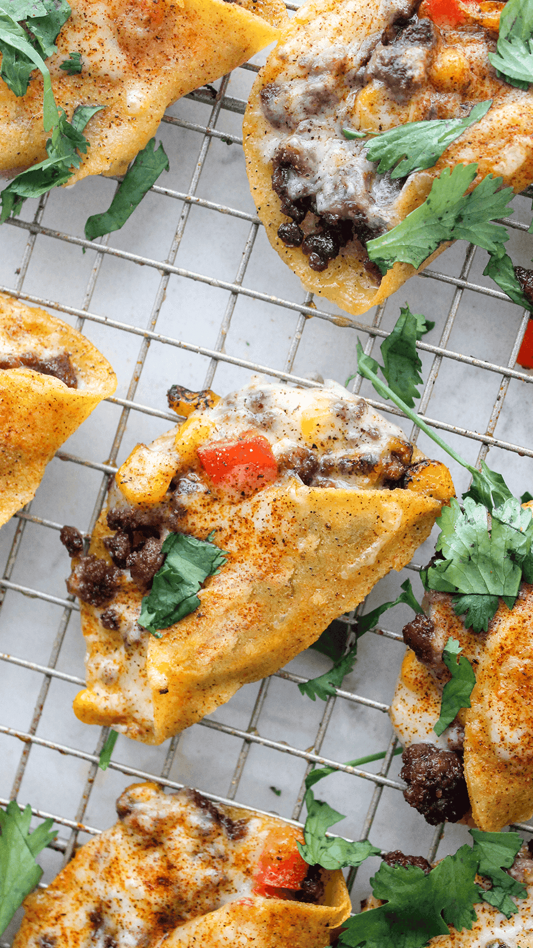 close up of mini tacos