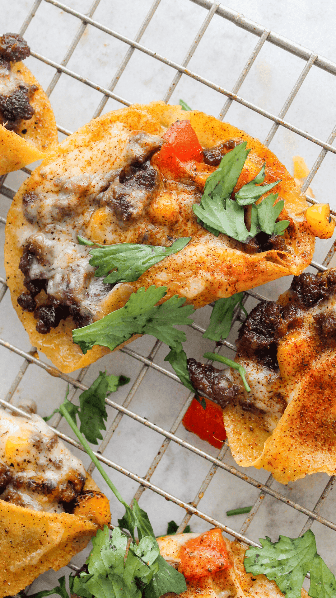 close up of mini tacos