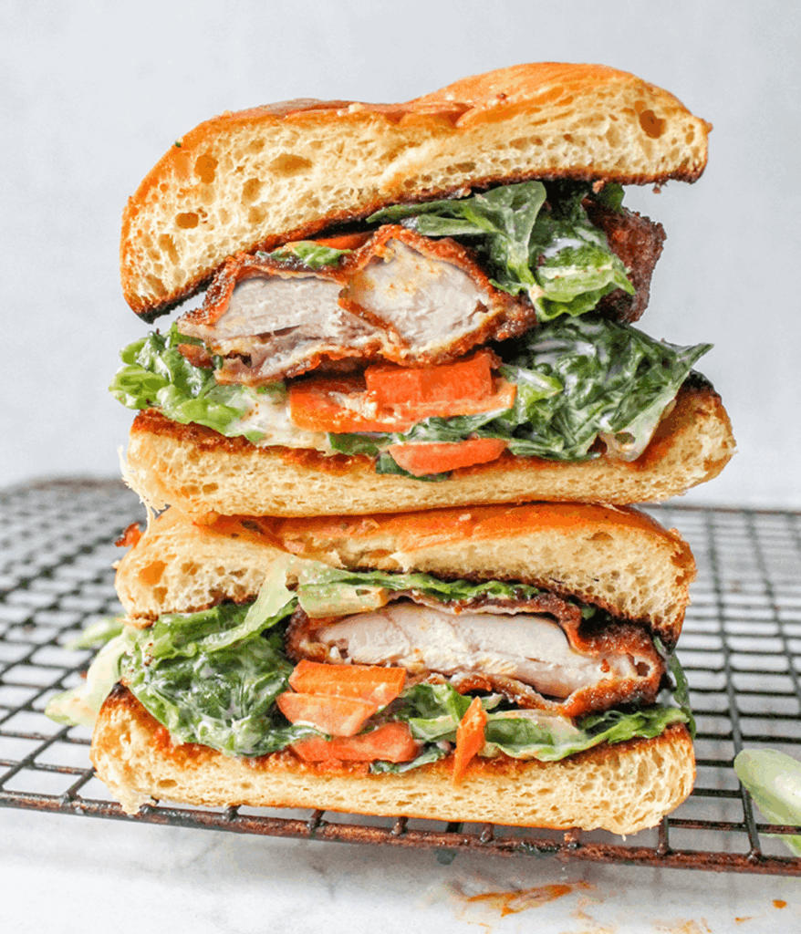 stacked buffalo chicken sandwich