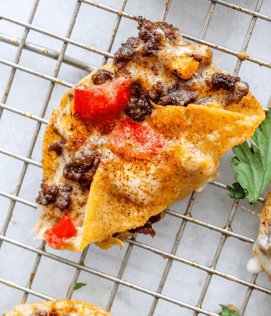 close up of mini tacos