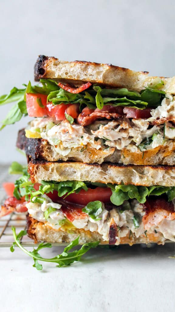 stacked bacon ranch chicken sandwich
