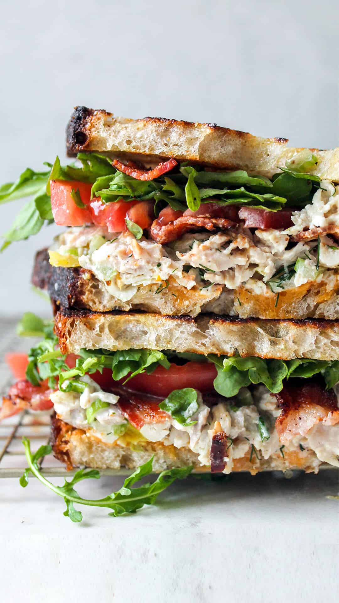 stacked bacon ranch chicken sandwich