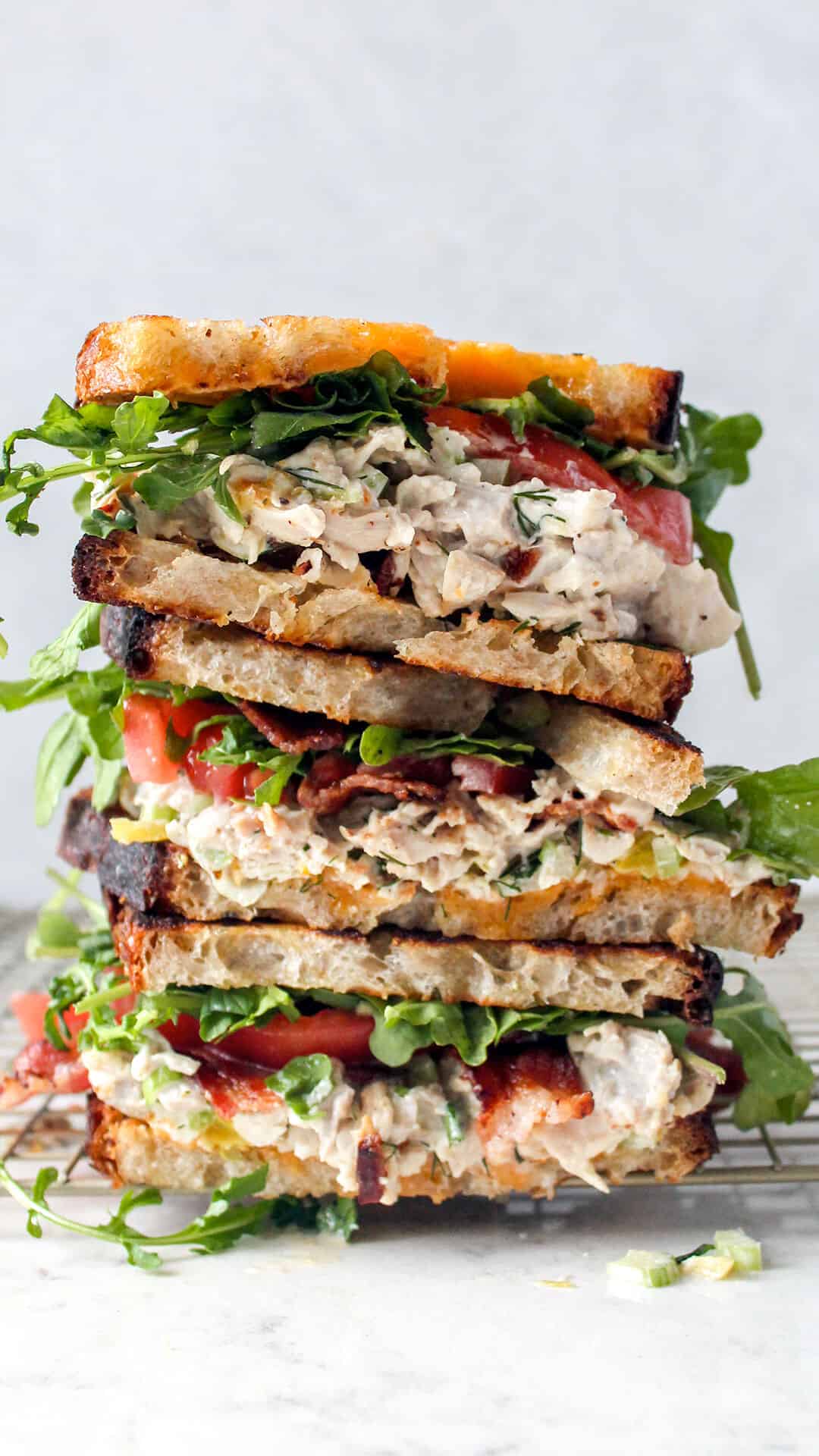 stacked bacon ranch chicken sandwich