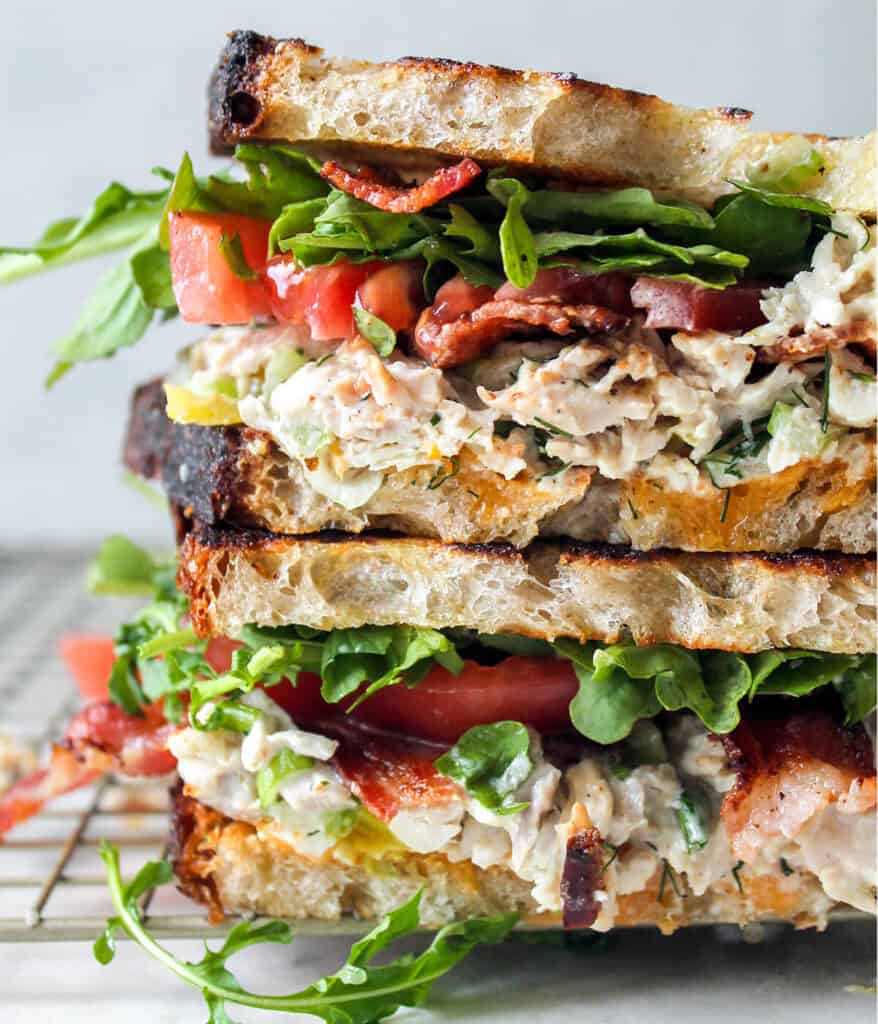 stacked bacon ranch chicken sandwich