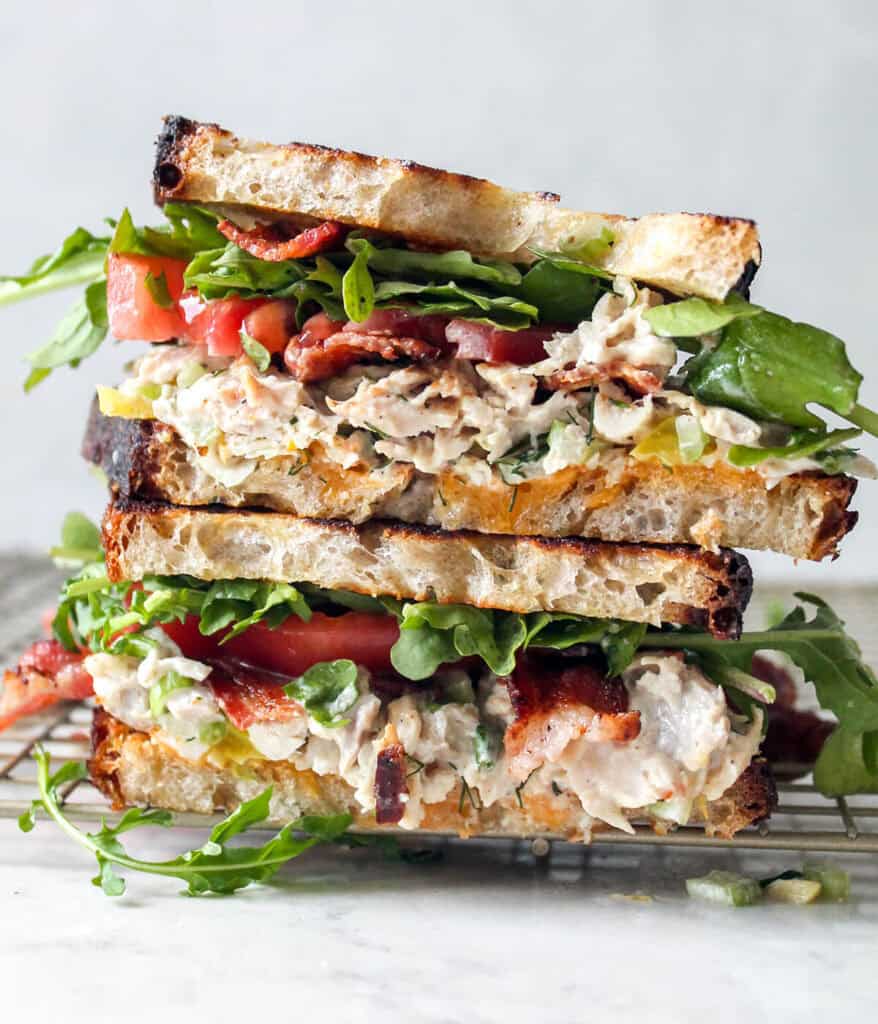 stacked bacon ranch chicken sandwich