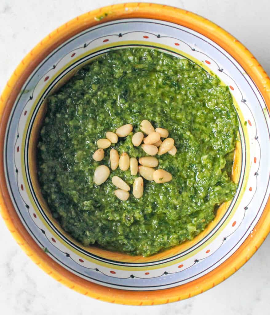 finished basil pesto