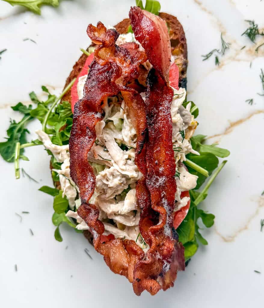 assembly for bacon ranch chicken sandwich