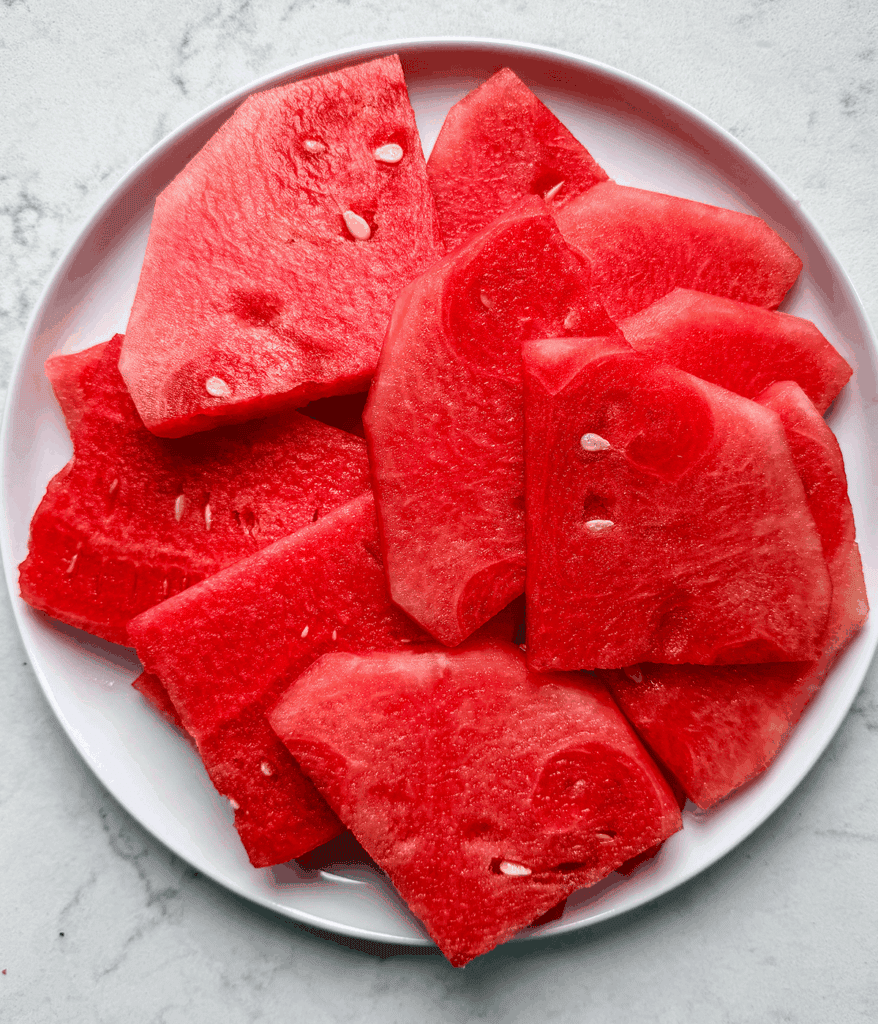 watermelon for watermelon halloumi salad
