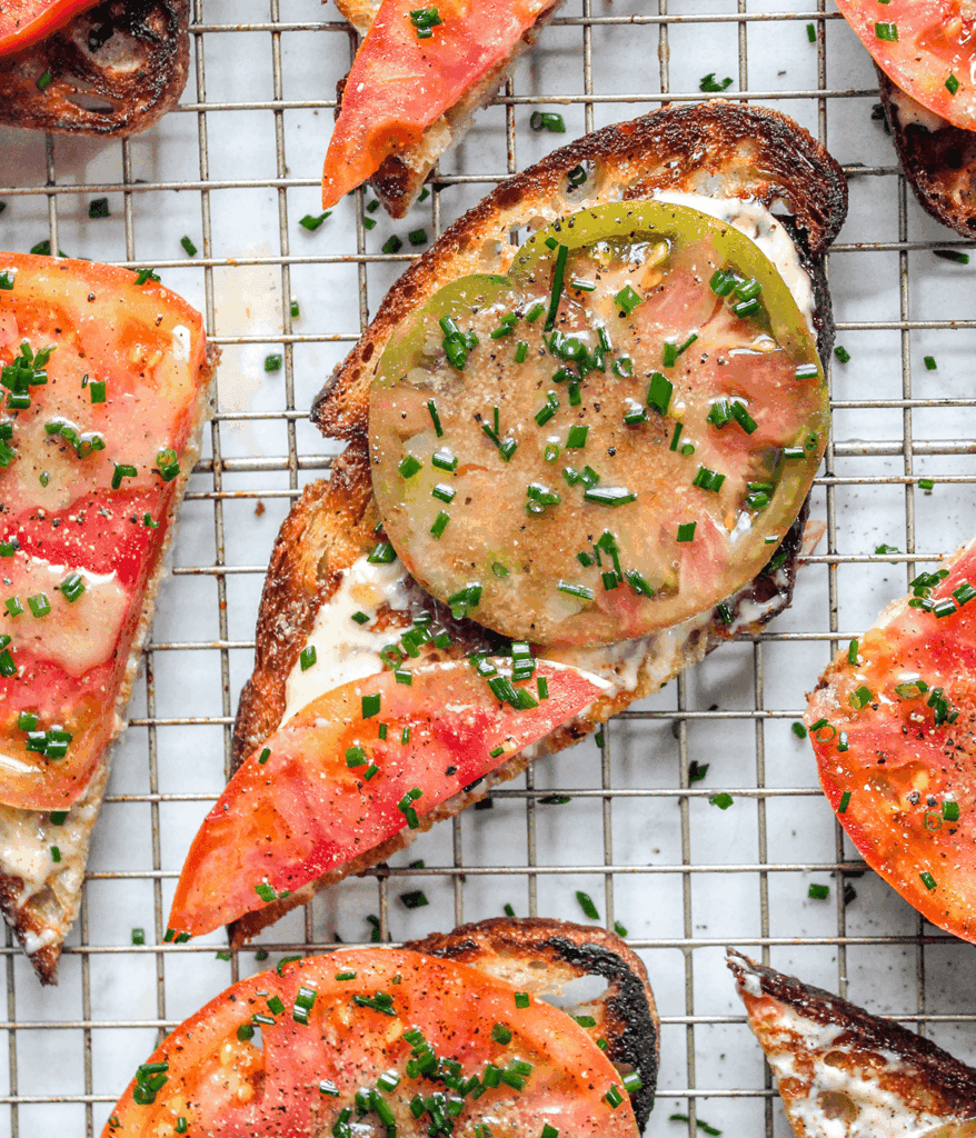 anchovy butter tomato toast