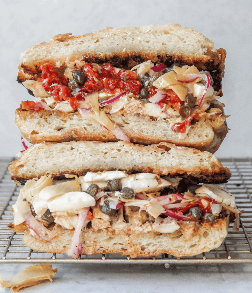 stacked Chicken, Artichoke & Mozzarella Sandwich