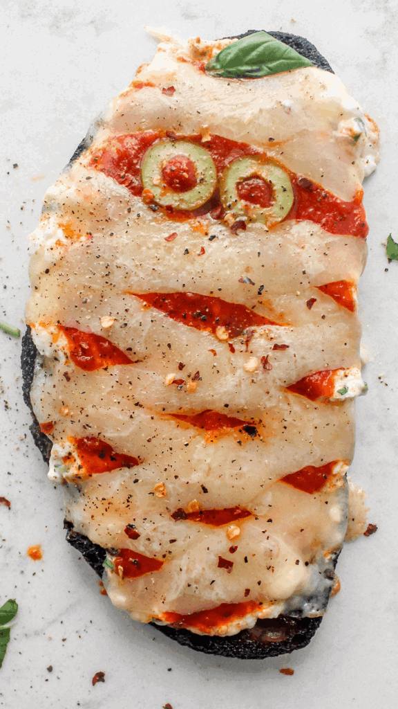 high protein pizza toasts