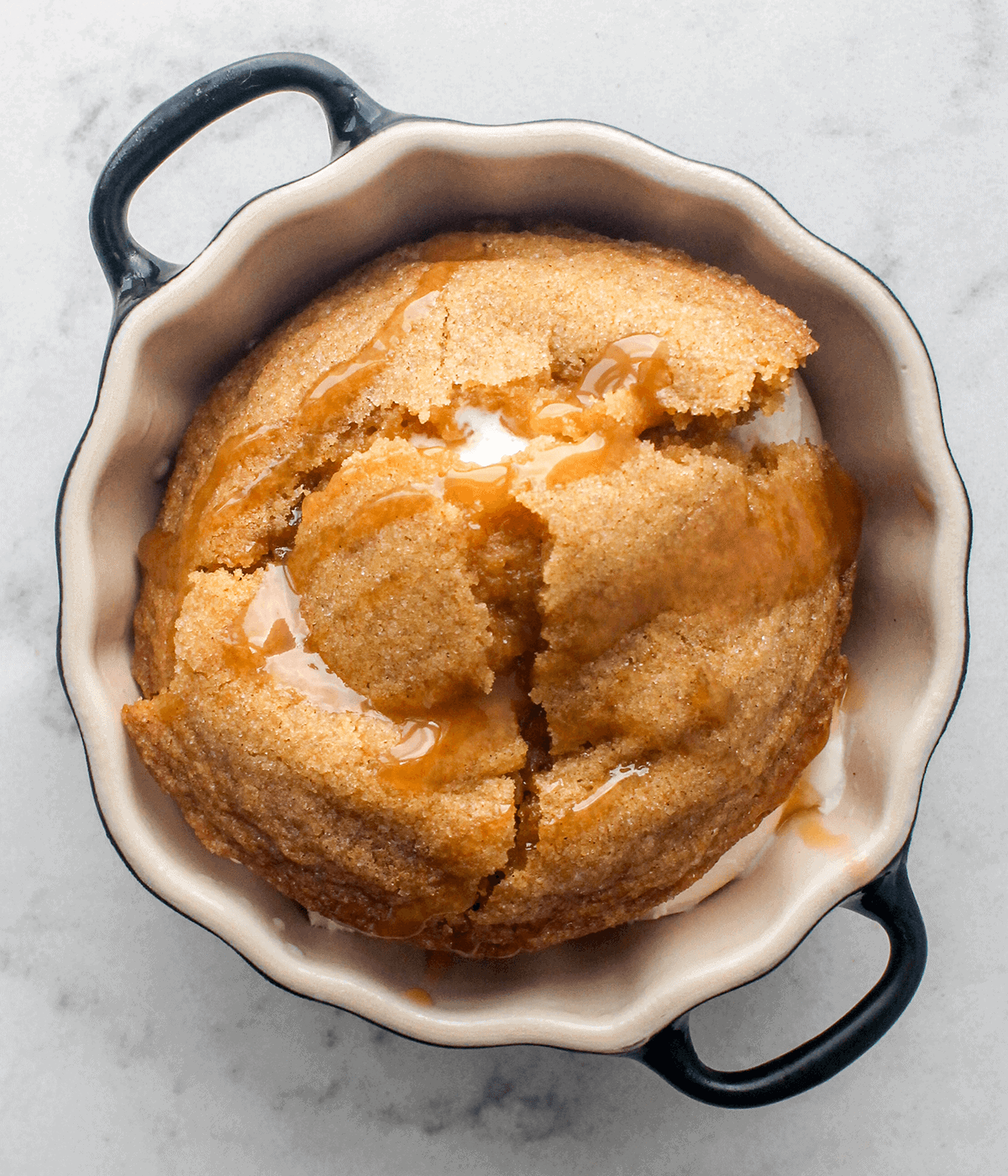 Pumpkin Snickerdoodle Cookies over ice cream